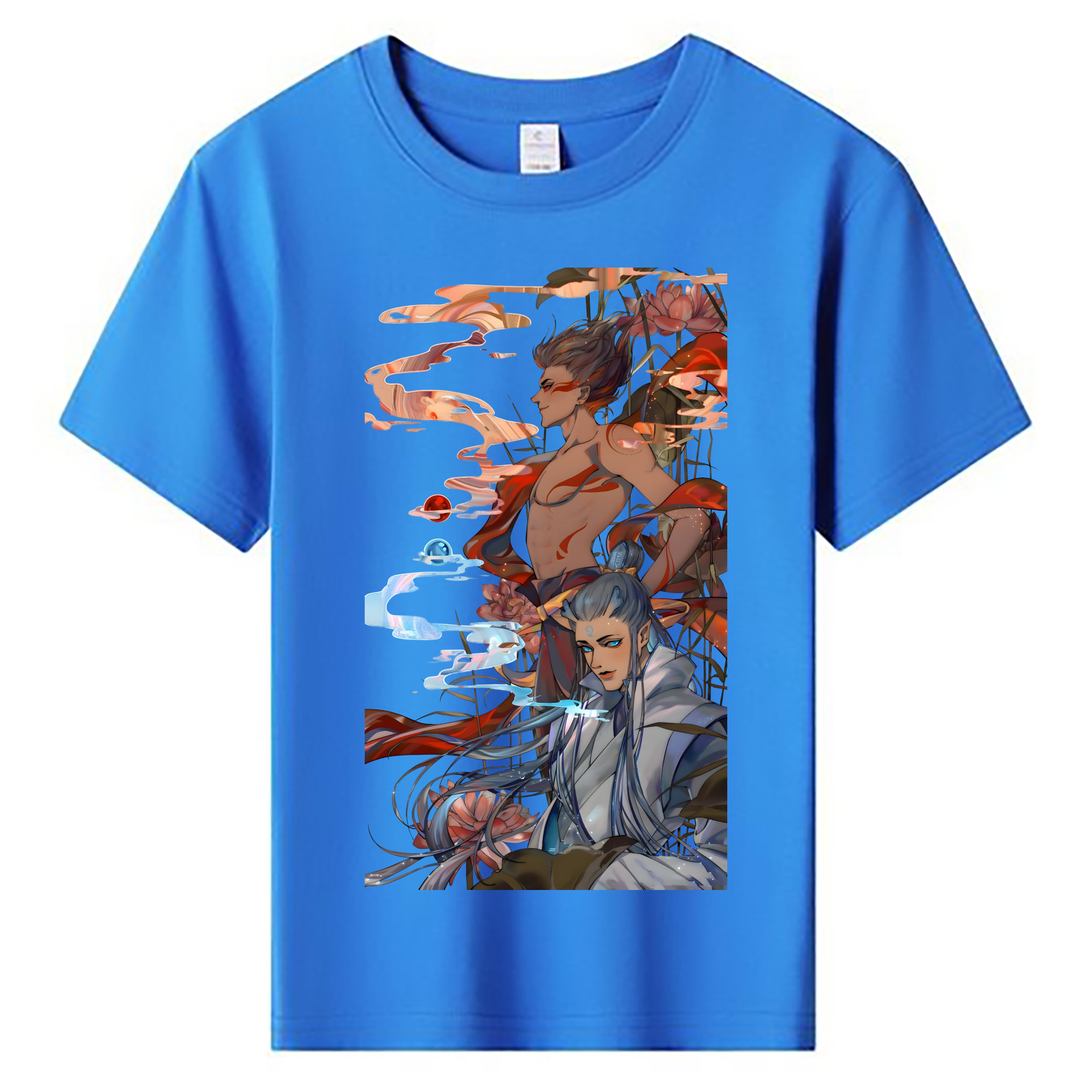 （画像用） Ne Zha 2 ナタ 魔童の大暴れ 綿100％キッズTシャツ（フロントプリント）